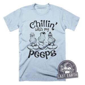 Chilin With My Peeps Shirt, Funny Easter Shirts, Mens, s,  Tshirts